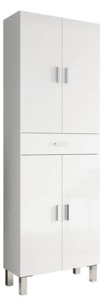 Armadio bianco lucido bagno 60x182h cm - Amiga