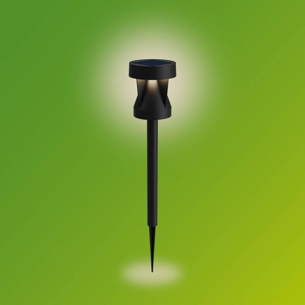 Philips Lampada LED solare Avery, picchetto, nero, IP44 Avery, Nero, Plastica, Lampade solari