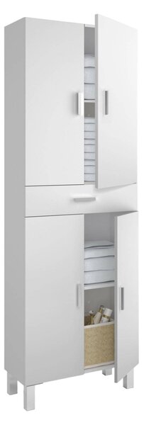Armadio bianco lucido bagno 60x182h cm - Amiga