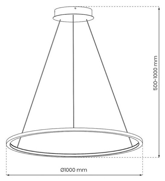 Lampada LED a sospensione Saturno, Ø 100 cm, color oro, 1 luce, 4.000 K Saturno Milagro Lighting, Ottone / Oro, Soggiorno / Sala da pranzo, Alluminio, Moderno