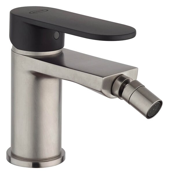 Rubinetto bidet Jacuzzi Borea per piletta click clack nichel e nero opaco