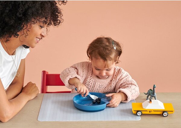 Set di cucchiai da bambini bianco/verde chiaro in plastica 2 pz Little Farm by Little Dutch – Mepal