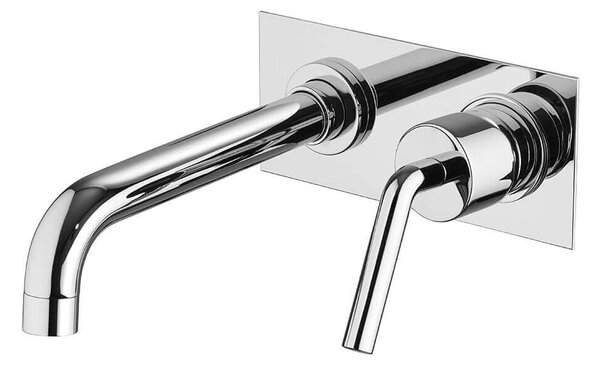 Miscelatore lavabo a muro con piastra Lumos di Jacuzzi Rubinetteria