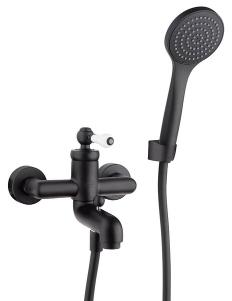 Gruppo vasca nero opaco Jacuzzi Rubinetteria serie Tosca