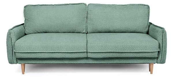 Divano letto verde in tessuto bouclé 215 cm Patti - Bonami Selection