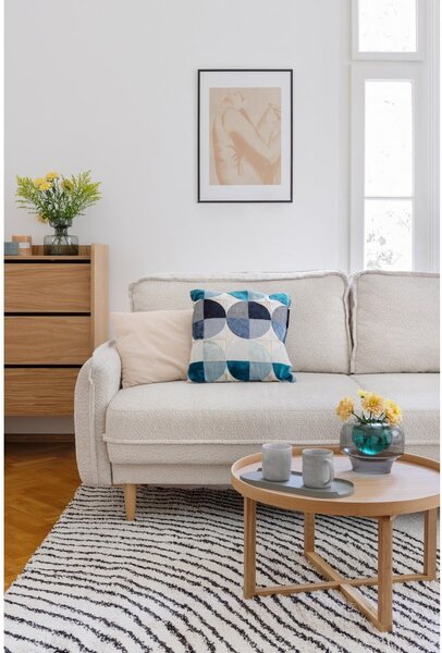 Divano letto in tessuto bouclé grigio 215 cm Patti - Bonami Selection