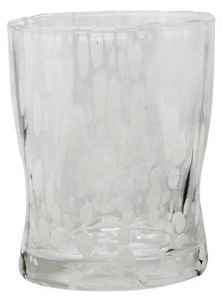 Drops Bicchiere Acqua 33 Cl Fatto A Mano Set 6 Pz In Vetro Colorato Bianco
