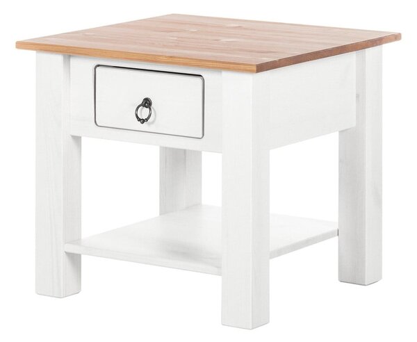 Tavolino in pino bianco con piano Klein naturale Inga - Støraa