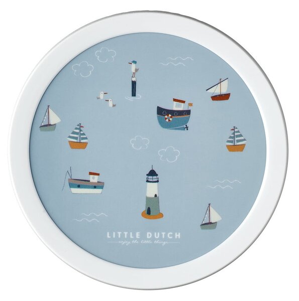 Portapranzo per bambini bianco/azzurro in plastica Sailors Bay by Little Dutch – Mepal