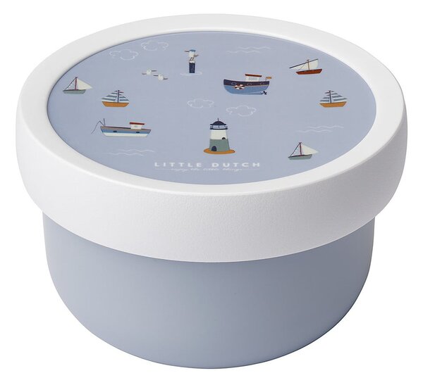 Portapranzo per bambini bianco/azzurro in plastica Sailors Bay by Little Dutch – Mepal