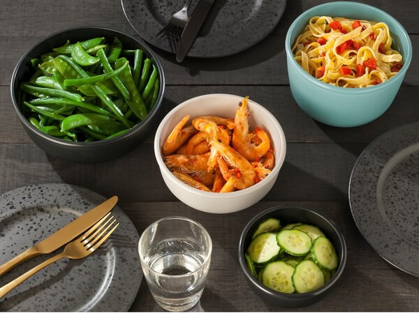 Scatole per alimenti in set da 3 Nordic black - Mepal