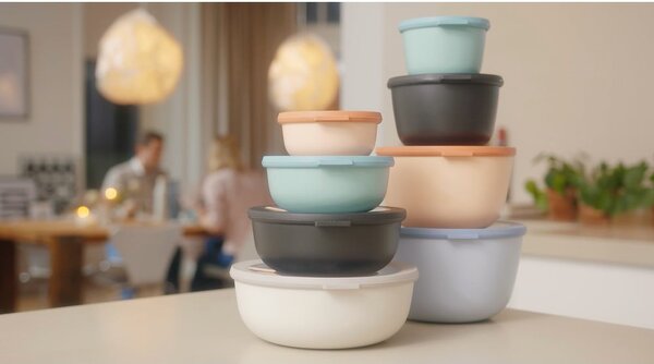 Scatole per alimenti in set da 3 Nordic black - Mepal
