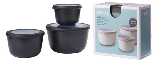 Scatole per alimenti in set da 3 Nordic black - Mepal