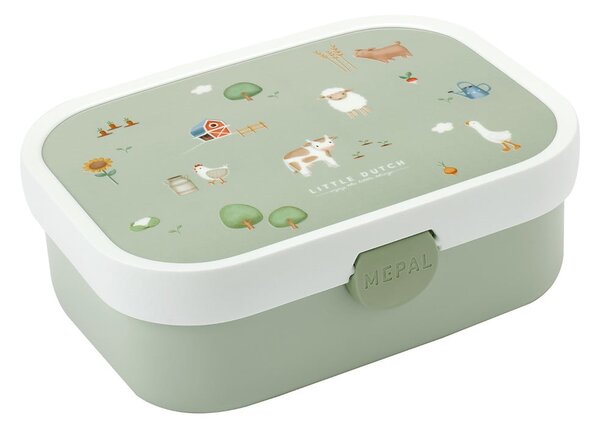 Portapranzo per bambini bianco/verde chiaro in plastica Little Farm by Little Dutch – Mepal