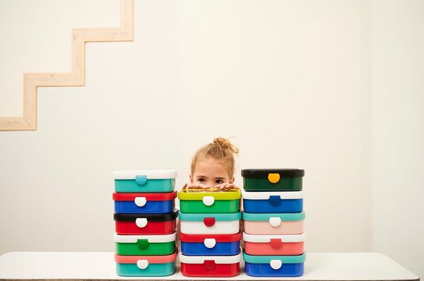 Portapranzo per bambini bianco/verde chiaro in plastica Little Farm by Little Dutch – Mepal