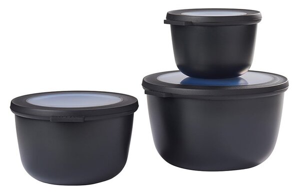 Scatole per alimenti in set da 3 Nordic black - Mepal