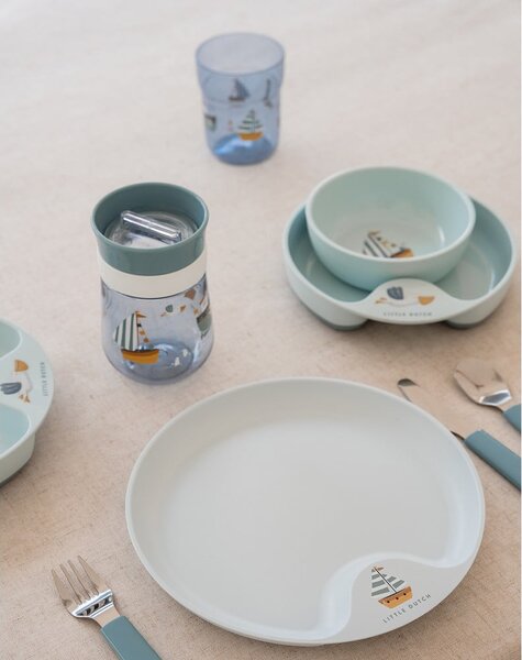 Posate per bambini verde chiaro/argentata in acciaio inox 3 pz Little Farm by Little Dutch – Mepal