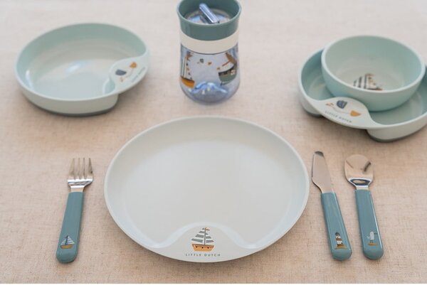 Posate per bambini verde chiaro/argentata in acciaio inox 3 pz Little Farm by Little Dutch – Mepal