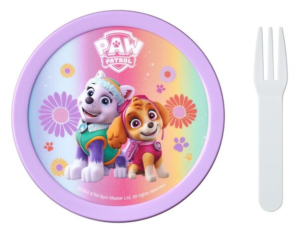 Scatola per la merenda dei bambini con forchetta Paw patrol girls - Mepal