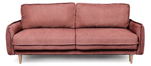 Divano letto rosso in tessuto bouclé 215 cm Patti - Bonami Selection
