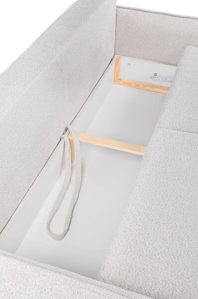 Divano letto in tessuto bouclé beige 215 cm Patti - Bonami Selection