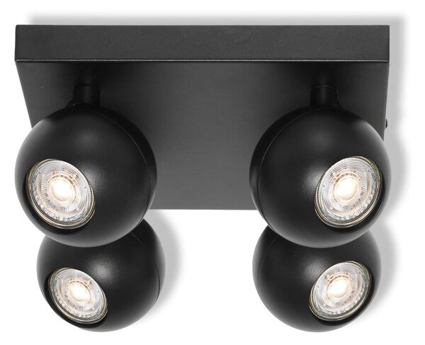 Osram - Faretto SPOT SPHERAL 4xGU10/6W/230V nero