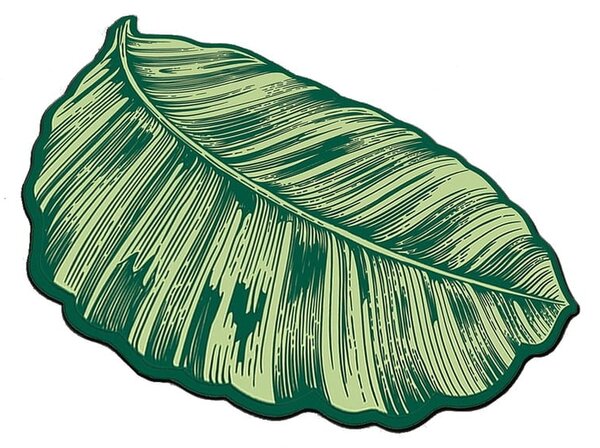 Tappetino da bagno verde 60x100 cm Sheet - Foutastic