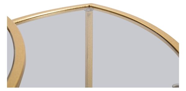 Tavolini rotondi in set di 3 con piano in vetro in oro ø 60 cm Triangle - Mauro Ferretti