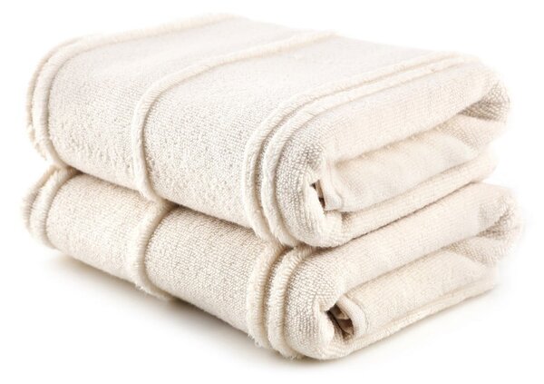 Set di asciugamani tipo terry color crema 2 pz 50x90 cm Arden – Foutastic