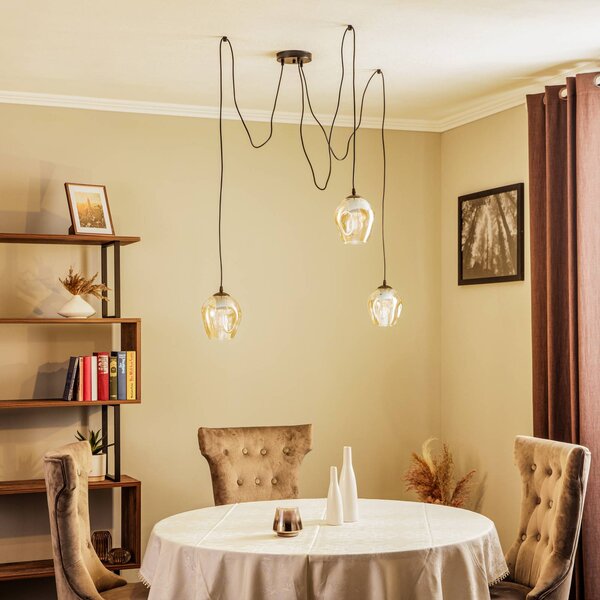 Lampada a sospensione Starla EMIBIG LIGHTING, dimmerabile, Crema / Ambra, Soggiorno / Sala da pranzo, Metallo, Moderno, Lampada a sospensione