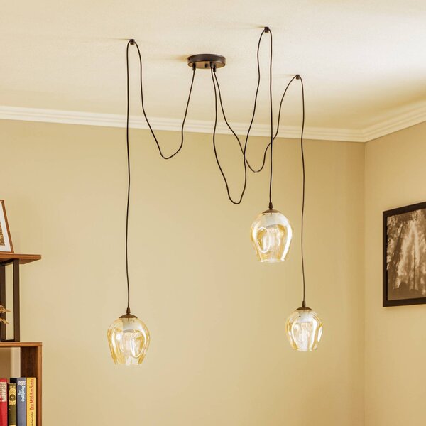 Lampada a sospensione Starla EMIBIG LIGHTING, dimmerabile, Crema / Ambra, Soggiorno / Sala da pranzo, Metallo, Moderno, Lampada a sospensione