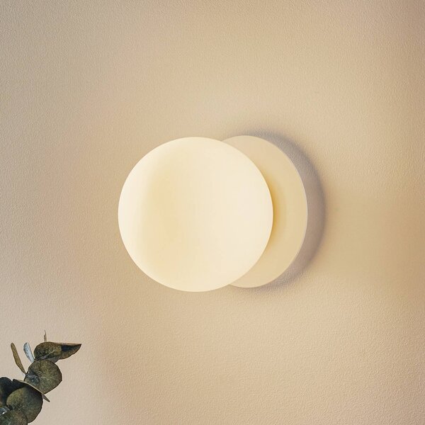 Applique da parete Minerva K1 EMIBIG LIGHTING, dimmerabile, Bianco / Opale, Corridoio, Metallo, Applique