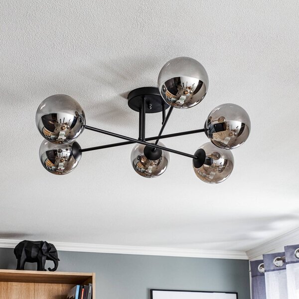 Plafoniera soffitto Glassy EMIBIG LIGHTING, dimmerabile, Nero, Soggiorno / Sala da pranzo, Vetro, Moderno, Plafoniera