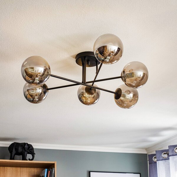 Plafoniera soffitto Glassy EMIBIG LIGHTING, dimmerabile, Nero, Soggiorno / Sala da pranzo, Vetro, Moderno, Plafoniera