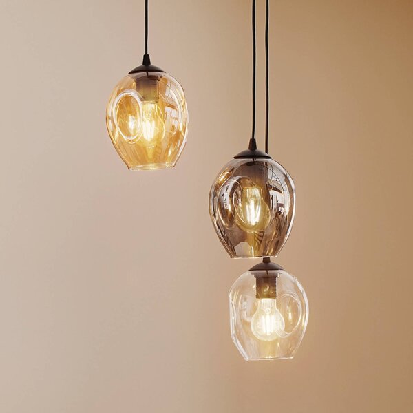 Lampada a sospensione in vetro Starla EMIBIG LIGHTING, dimmerabile, Nero, Soggiorno / Sala da pranzo, Vetro, Moderno, Lampada a sospensione