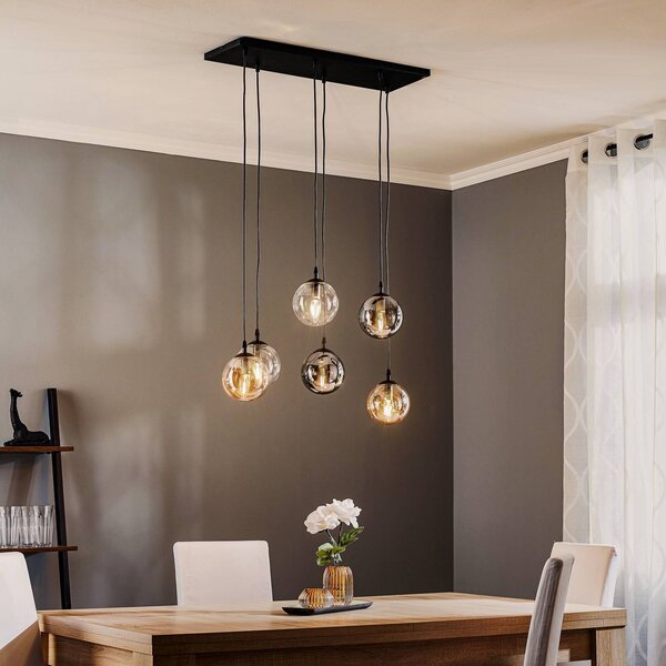 Lampada a sospensione in vetro Glassy EMIBIG LIGHTING, dimmerabile, Nero, Soggiorno / Sala da pranzo, Vetro, Moderno, Lampada a sospensione