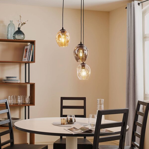 Lampada a sospensione in vetro Starla EMIBIG LIGHTING, dimmerabile, Nero, Soggiorno / Sala da pranzo, Vetro, Moderno, Lampada a sospensione