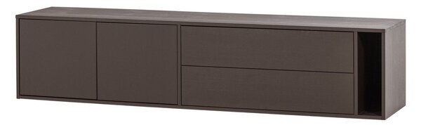 Mobile TV marrone scuro in pino massiccio 200x45x44 cm Settle Down – vtwonen