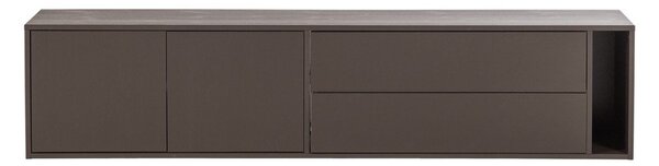 Mobile TV marrone scuro in pino massiccio 200x45x44 cm Settle Down – vtwonen