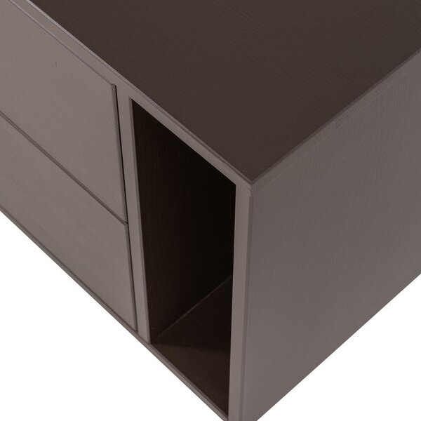 Mobile TV marrone scuro in pino massiccio 200x45x44 cm Settle Down – vtwonen