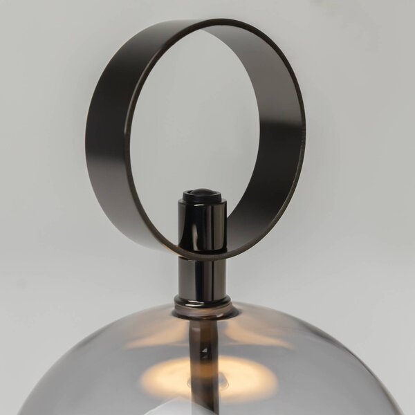 Maytoni Lampada da tavolo DOUBLE MOON, Alluminio / Grigio / Zincato, Soggiorno / Sala da pranzo, Vetro, Moderno, Lampada da tavolo