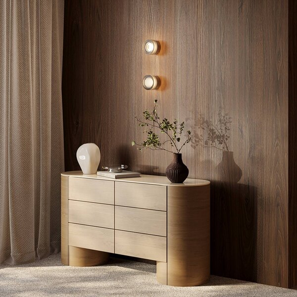 Maytoni Applique da parete Olo, Alluminio / Grigio / Zincato, Soggiorno / Sala da pranzo, Vetro, Moderno, Applique