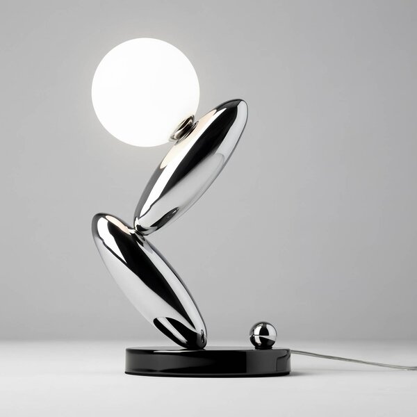 Maytoni Lampada da tavolo Resonance, dimmerabile, Alluminio / Grigio / Zincato, Soggiorno / Sala da pranzo, Metallo, Moderno, Lampada da tavolo