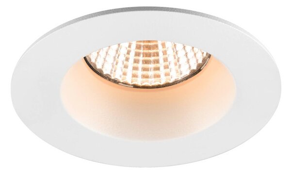 SLV Faretto LED da incasso New Tria, rotondo, bianco, IP65, 2.700 K, 38° dimmerabile, Bianco / Opale, Bagno, Alluminio