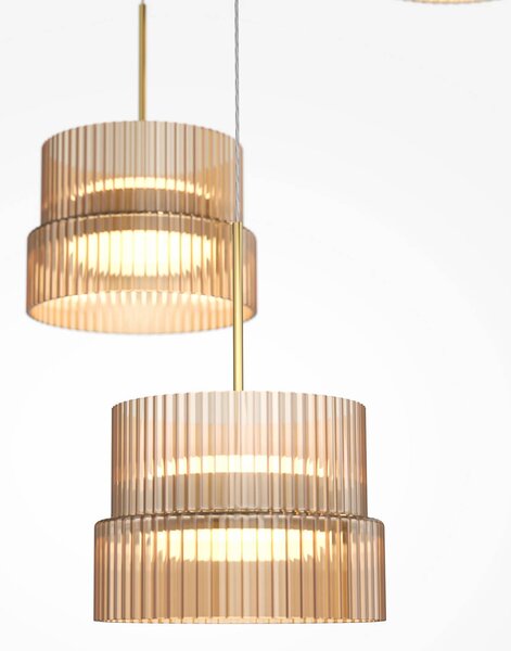 Maytoni Lampada a sospensione Scala, dimmerabile, Marrone / Ruggine, Soggiorno / Sala da pranzo, Vetro, Moderno, Lampada a sospensione