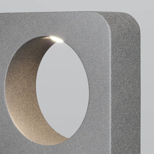 Maytoni Lampione a LED BETONE, altezza 49 cm, grigio, effetto cemento, IP65 BETONE, Alluminio / Grigio / Zincato, calcestruzzo / cemento, Moderno