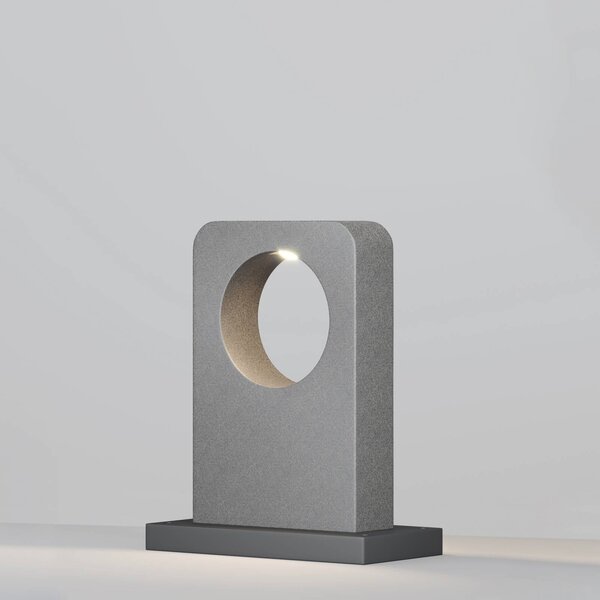Maytoni Lampione a LED BETONE, altezza 49 cm, grigio, effetto cemento, IP65 BETONE, Alluminio / Grigio / Zincato, calcestruzzo / cemento, Moderno