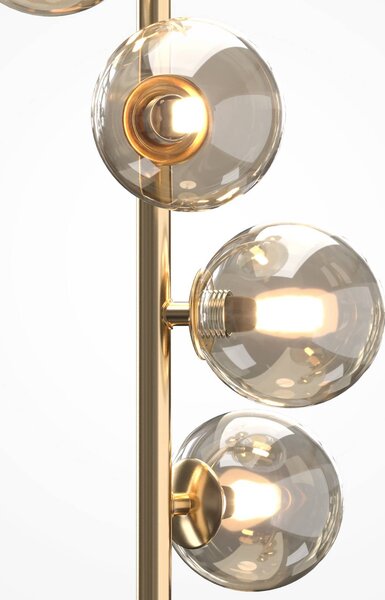 Maytoni Lampada da terra Dallas, dimmerabile, Ottone / Oro, Soggiorno / Sala da pranzo, Vetro, Moderno, Lampada da terra