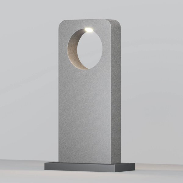 Maytoni Lampione a LED BETONE, altezza 74 cm, grigio, effetto cemento, IP65 BETONE, Alluminio / Grigio / Zincato, calcestruzzo / cemento, Moderno
