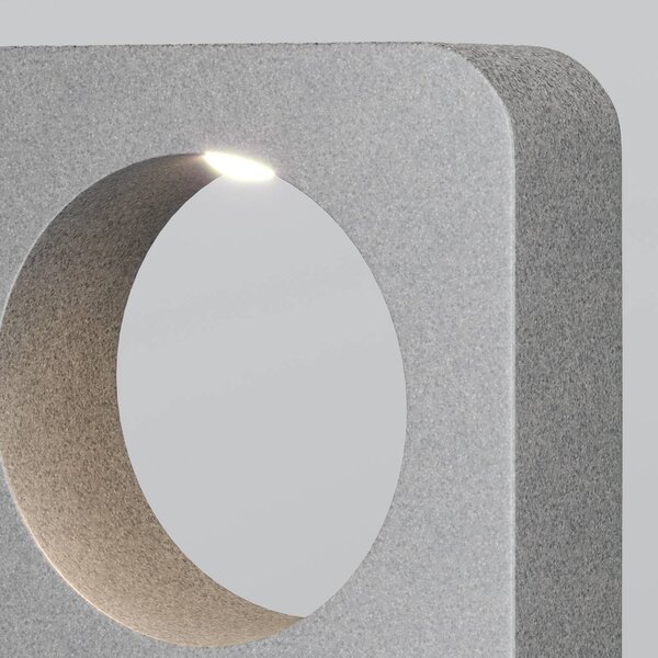 Maytoni Lampione a LED BETONE, altezza 74 cm, grigio, effetto cemento, IP65 BETONE, Alluminio / Grigio / Zincato, calcestruzzo / cemento, Moderno